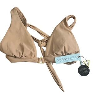 NWT Swimnista Tan Bikini Top